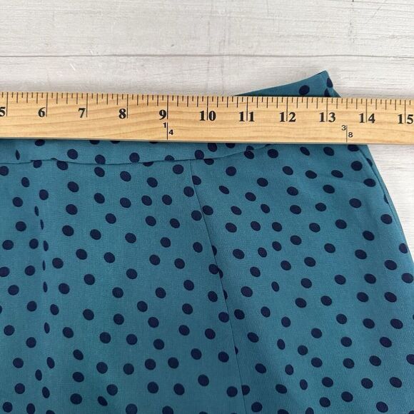 Boden Serena Midi Skirt US 4P Green Polka Dot Chiffon Flare A Line Flowy NWT - Picture 12 of 16